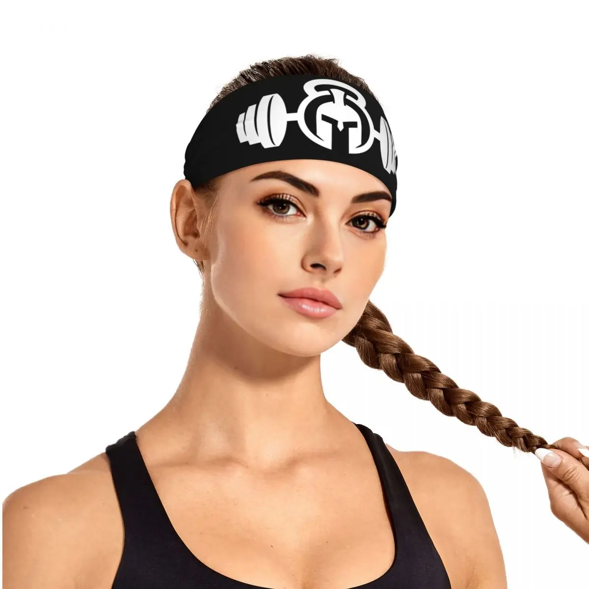 Custom Spartan Gym Logo Training Sweatbands Men Women Non Slip Quick Drying Bodybuilding Fitness Muscle Headband Running