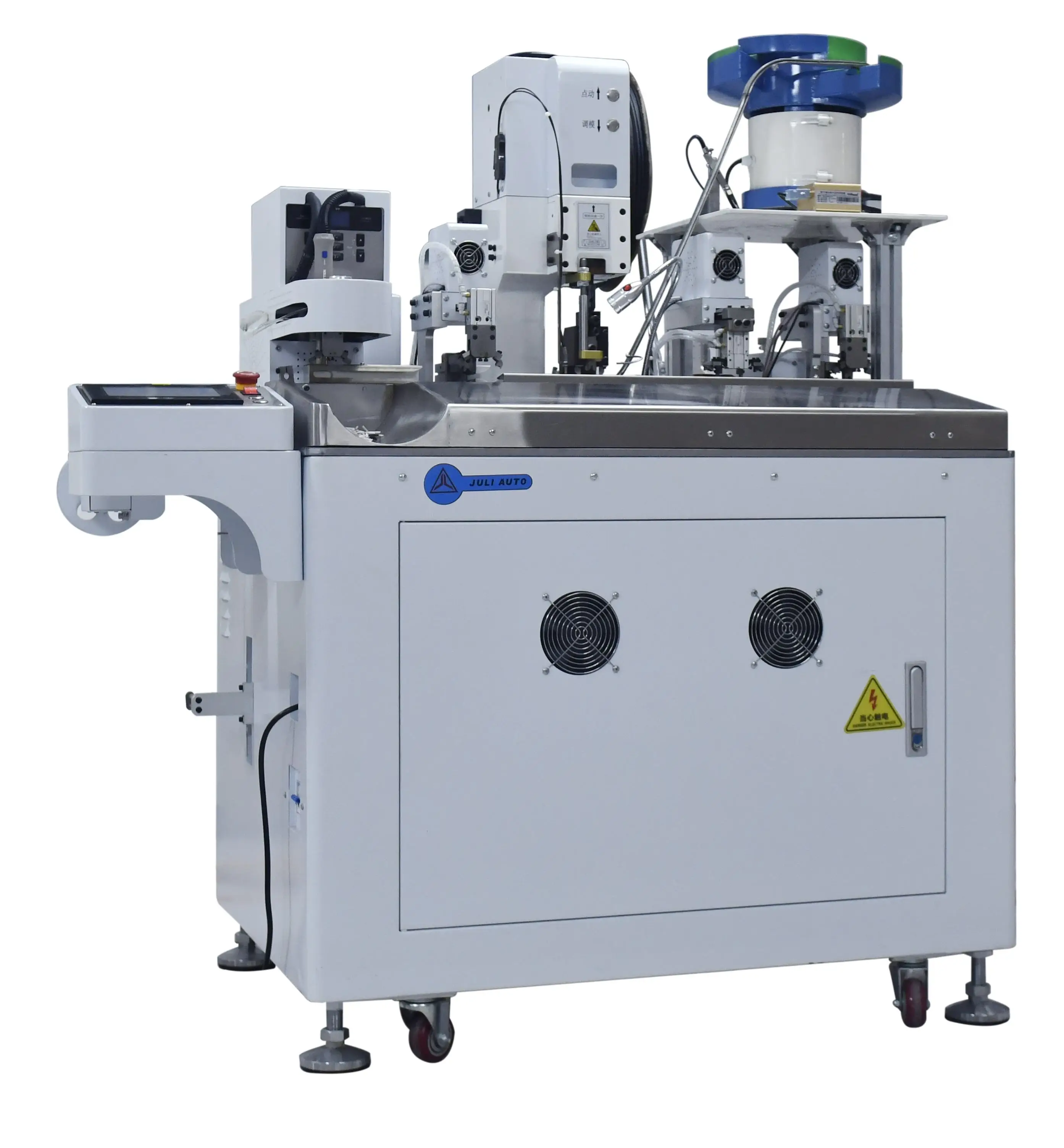 Fully Automatic Single Terminal Crimping & One End Heat Shrink Tube Inserting Machine