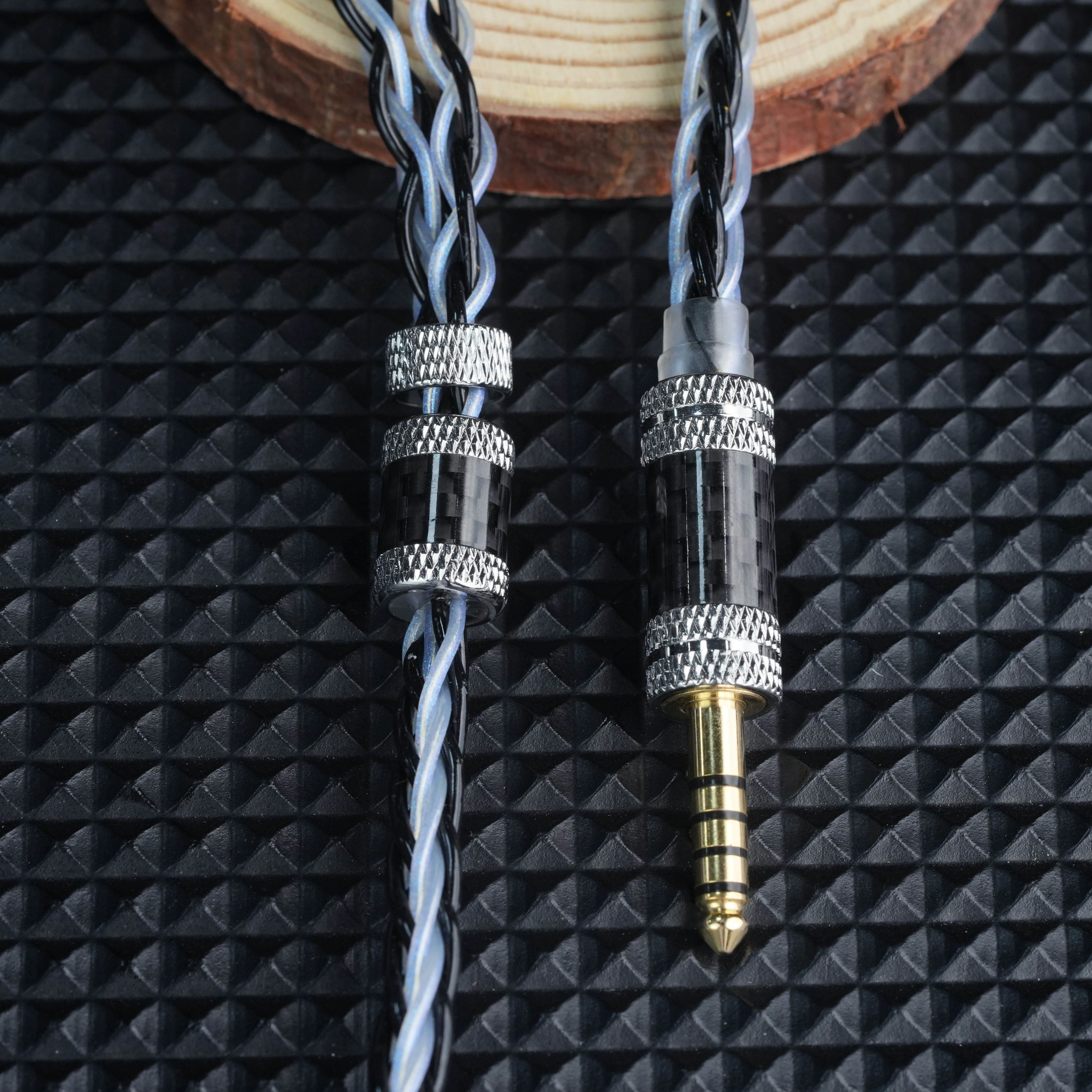XINHS X04 8-Kern Palladium-beschichtetes Reinsilberkabel + Fünf-Elemente IEM Upgrade-Kabel 0.78 2pin IE900 MMCX HiFi-Kopfhörerkabel – Detail 4