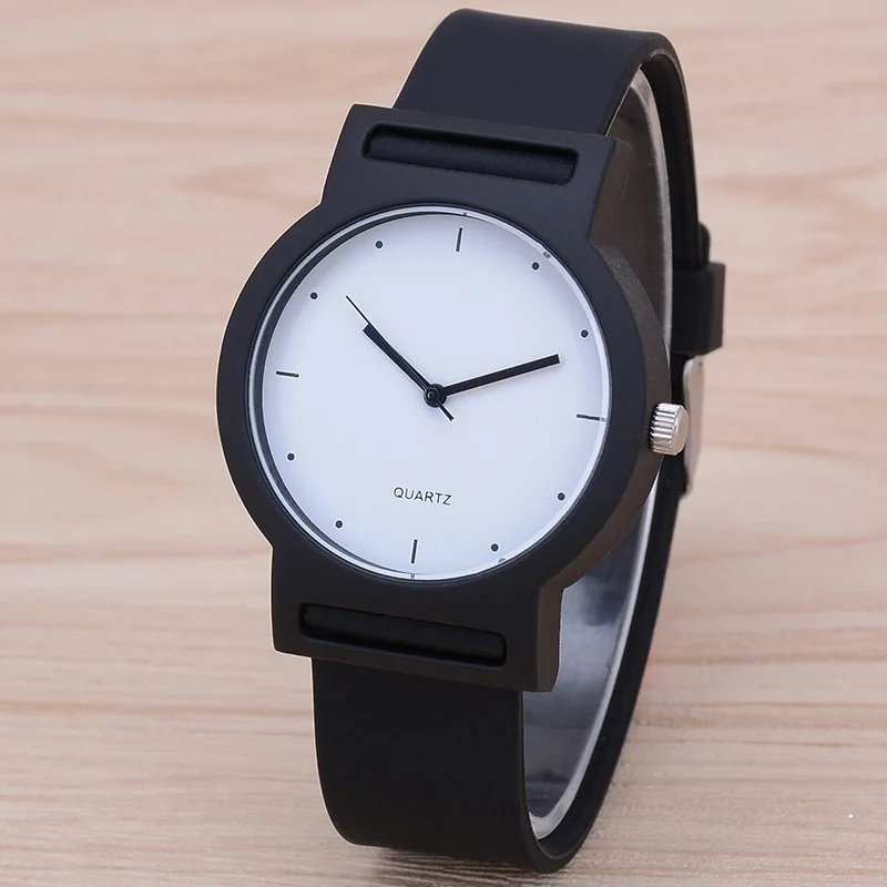 Fashion Simple Quartz Watches Women Korean Pink Silicone Belt Wristwatches Clock Gift Dropshipping