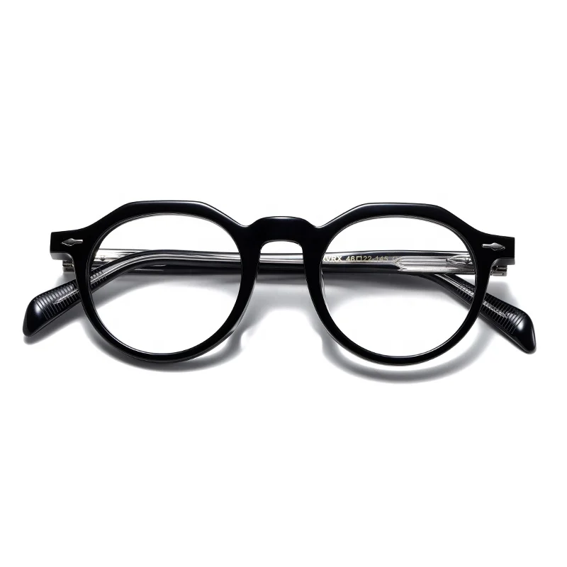 Global Trade High Quality Transparent Jacques Designer Glasses Frame Men Women rend Retro Round Vintage Thick JMMRVRX Spectacle