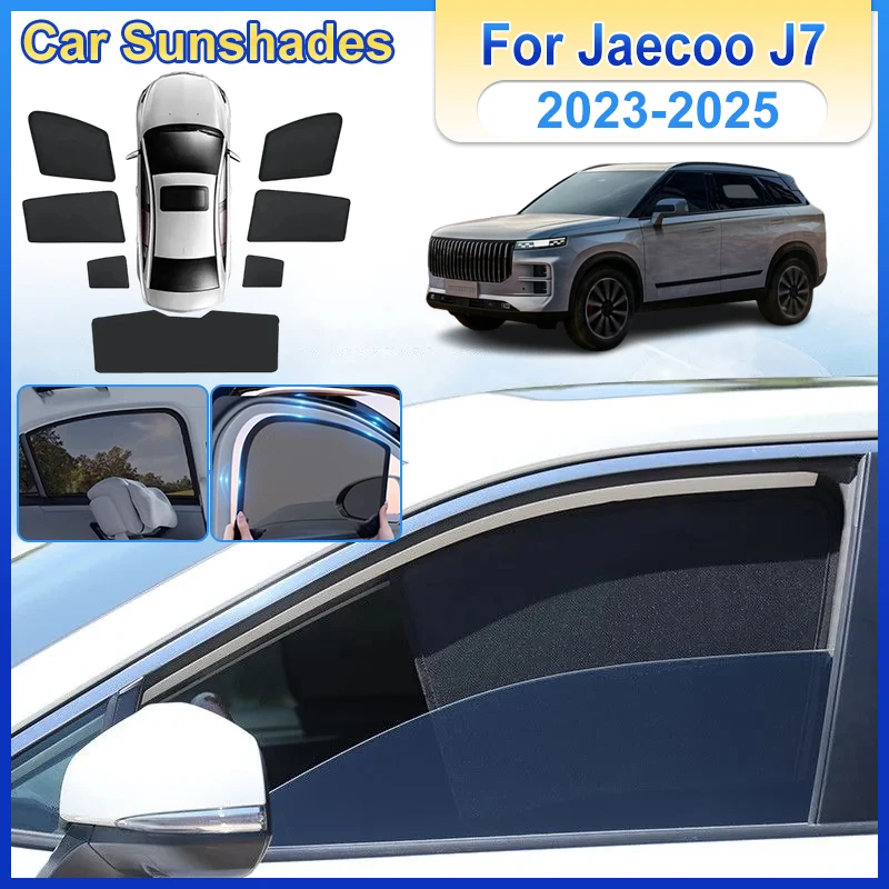 

Car Mesh Sunshades For Jaecoo J7 Body Kit 2023-2025 Lucano L7 Accessories Chery Tansuo 06 Sun Visors Sunshades Sun Shade Curtain