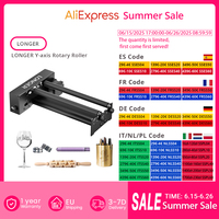 LONGER Laser Engraver Y-axis Rotary Roller, 360° Rotation, Adjustable 6-300mm Durable and Versatile