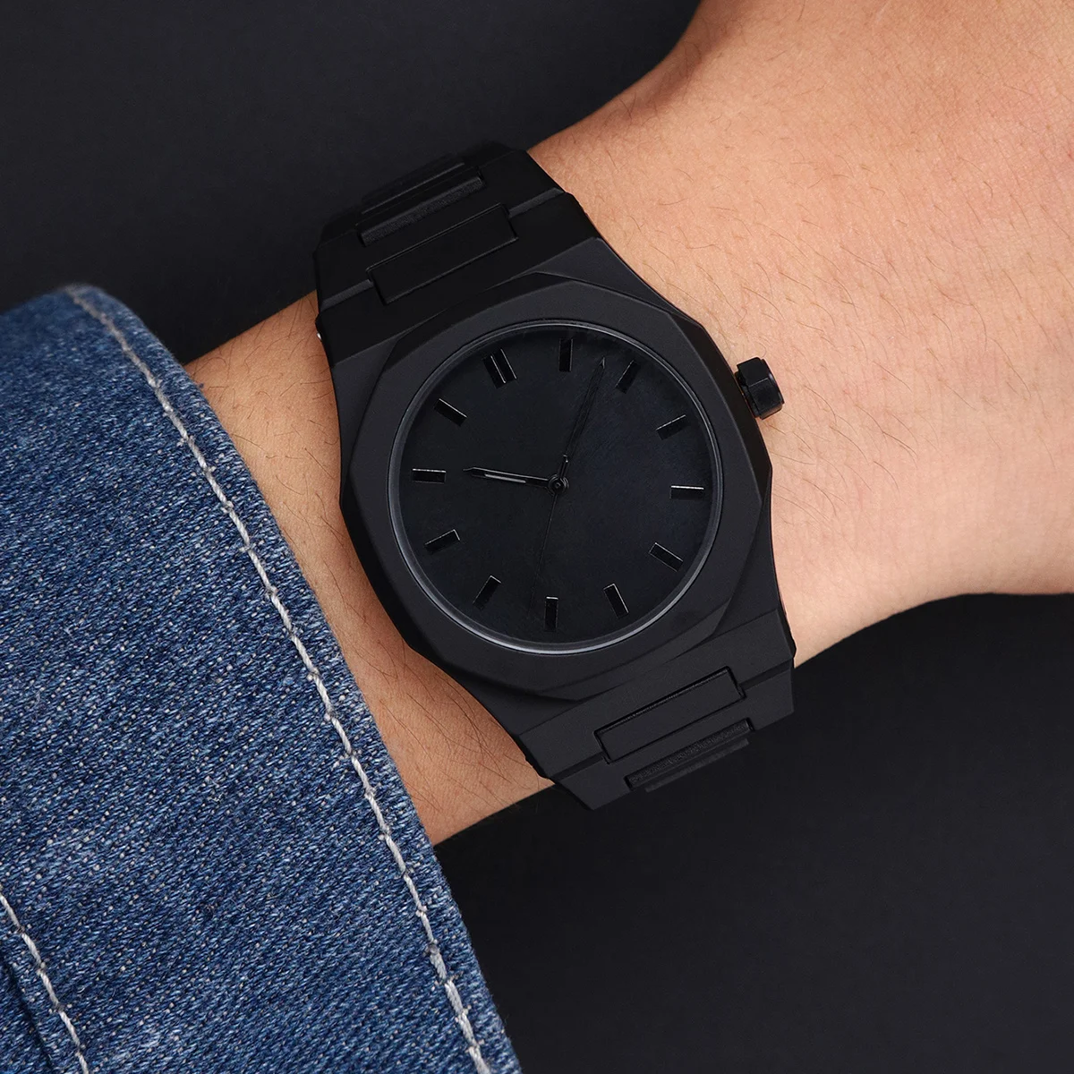 [ Men Watch ] Men'S Casual Sports Watch, Black Dial Quartz Watch | Minimalism Watch Design | Durable Watch for Men Gift