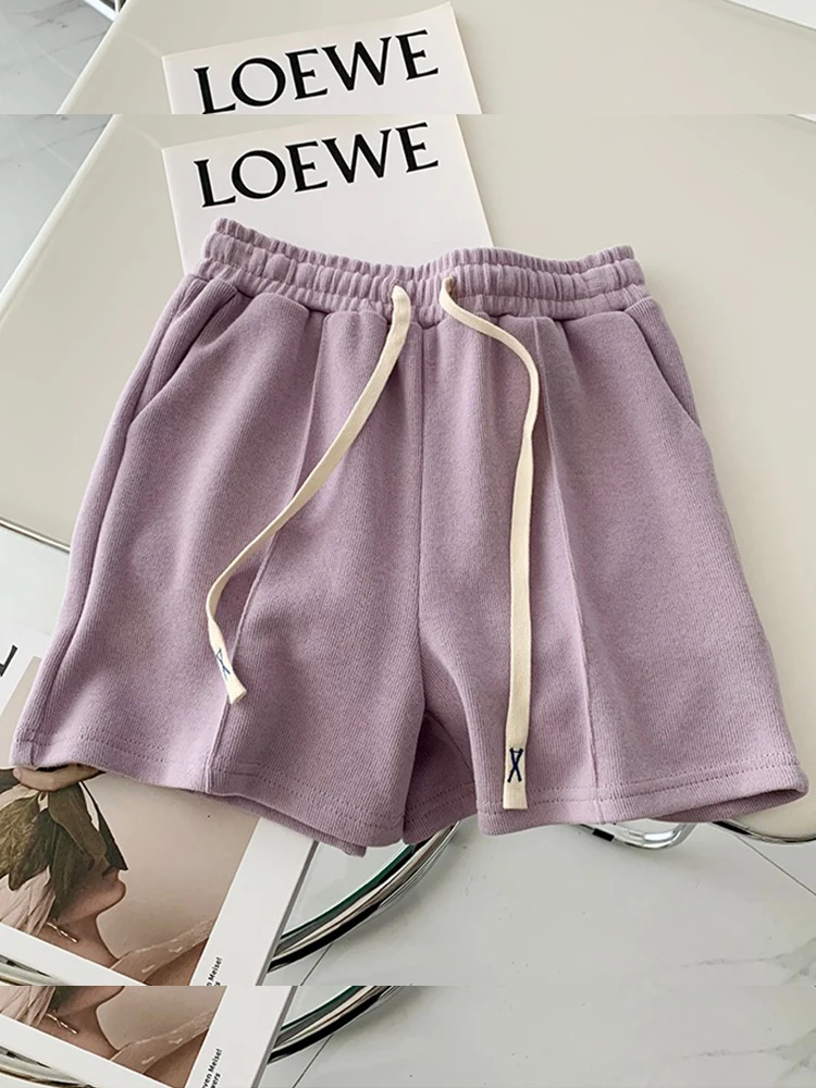 AOSSVIAO 2026 Sommer-Shorts für Damen: Elastische, süße Mädchen-Shorts im koreanischen Stil, Harajuku, schlichte graue Hosen für Studentinnen – Detail 11