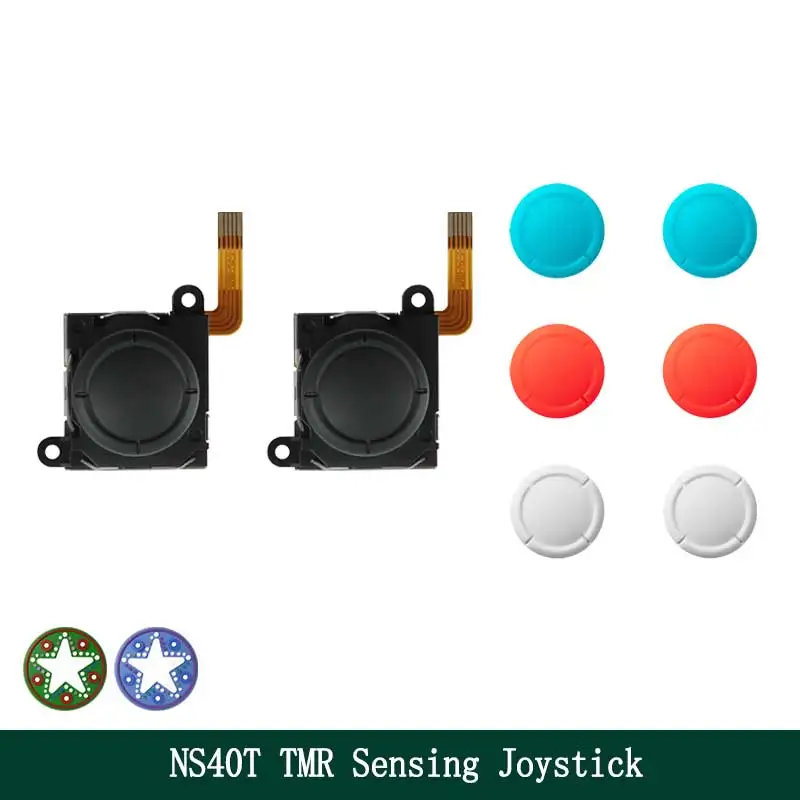GuliKit TMR Sensing Joystick NS40T voor Joy-Con, Game Accessoires Vervanging met Stick Caps voor Nintendo Switch, NS OLED/Lite