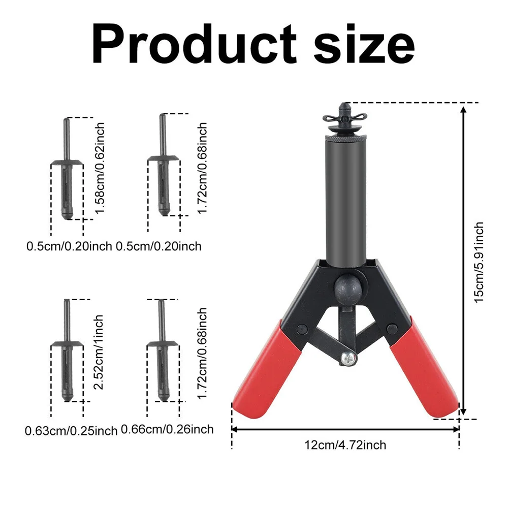 Ensemble de pistolets à rivets en plastique, pistolet à rivets multifonctionnel en Poly, ensemble rapide pour la fixation des panneaux de porte et des garnitures automobiles, 40 pièces de Rivets POM