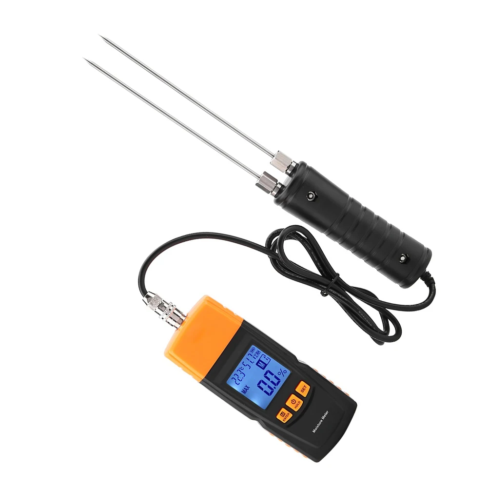 GM620 Digital Wood Moisture Meter Split Type Probe Tester For Wood Cotton Paper Humidity Detection Tool Industrial Equipment