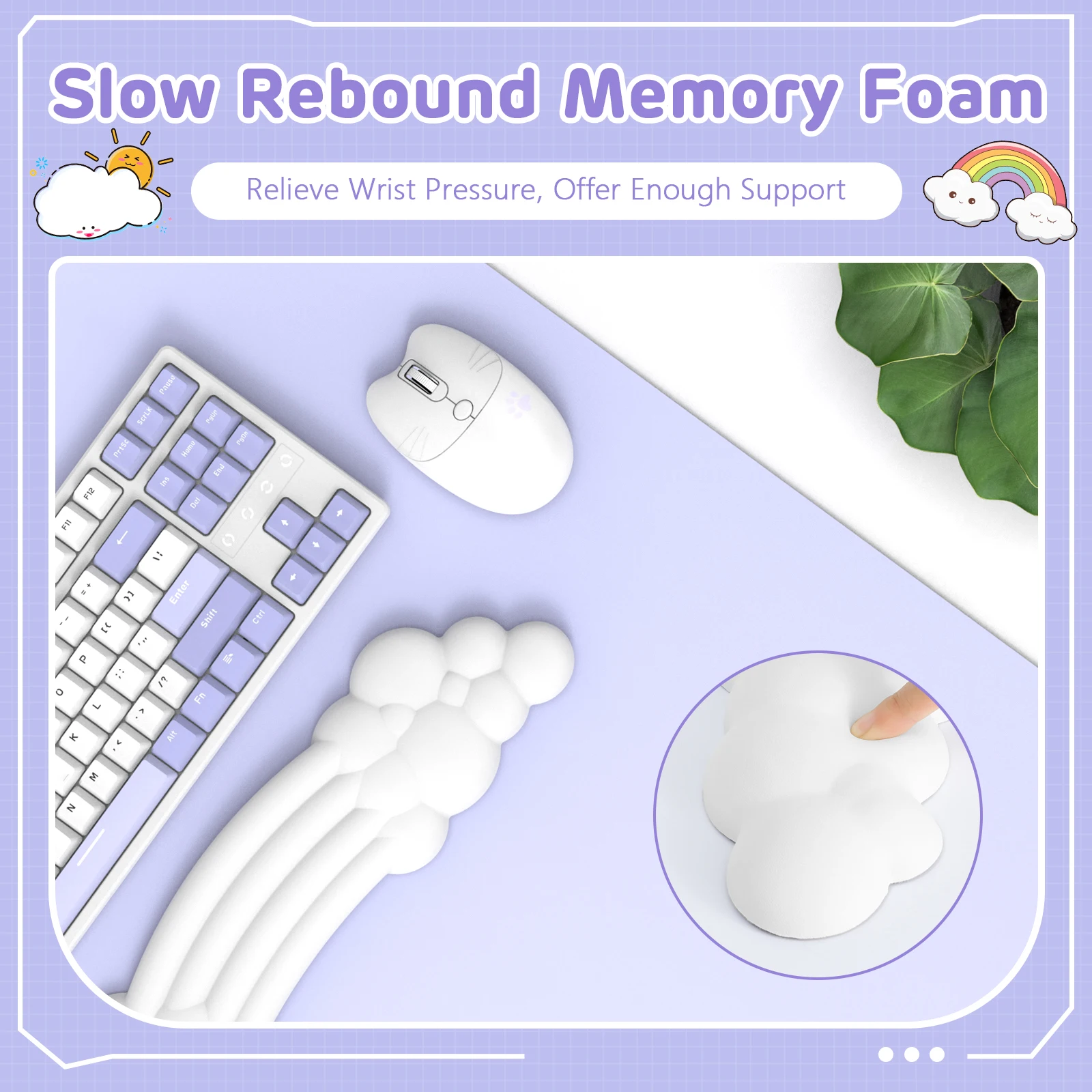 Cloud Keyboard Wrist Rest Pad  - Laptop Accessories For Wrist Support recension och pris