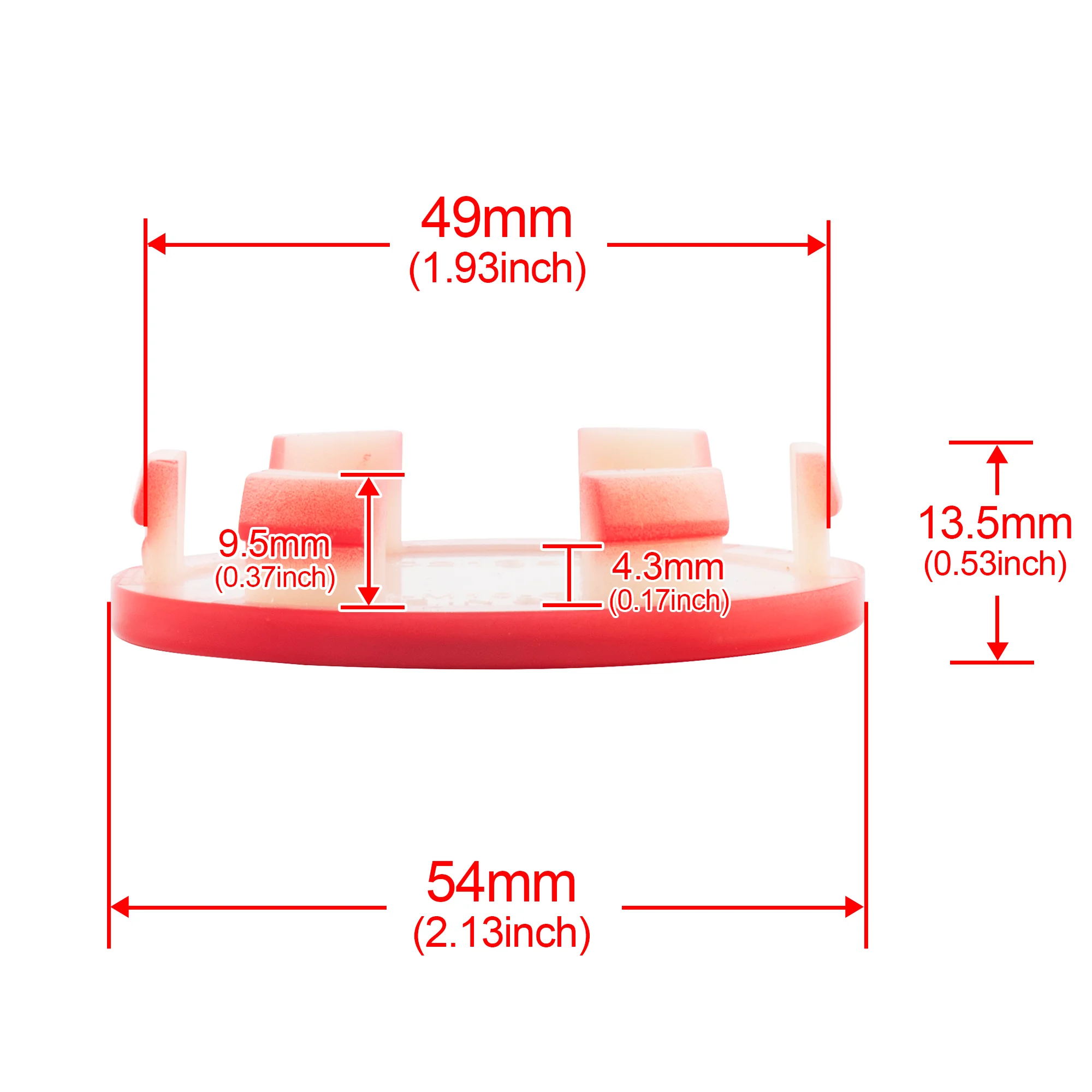 1pcs/4pcs OD 54mm/2.13in ID 49mm/1.93in Wheel Center Caps For 40342-40P01 40342-AU510 40342-ZM70B 40342-1A310 40342-1A320