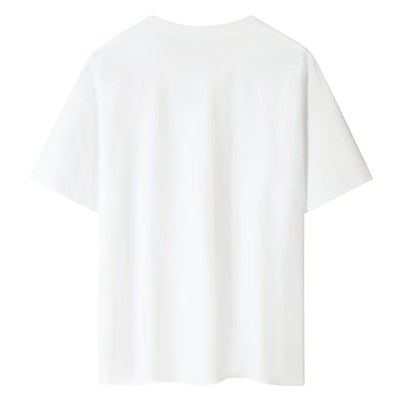Men's Summer Pure Cotton Printed T-shirt Plus Size Casual Versatile Comfortable Short sleeved Top Trendy Cool Street T-shirt
