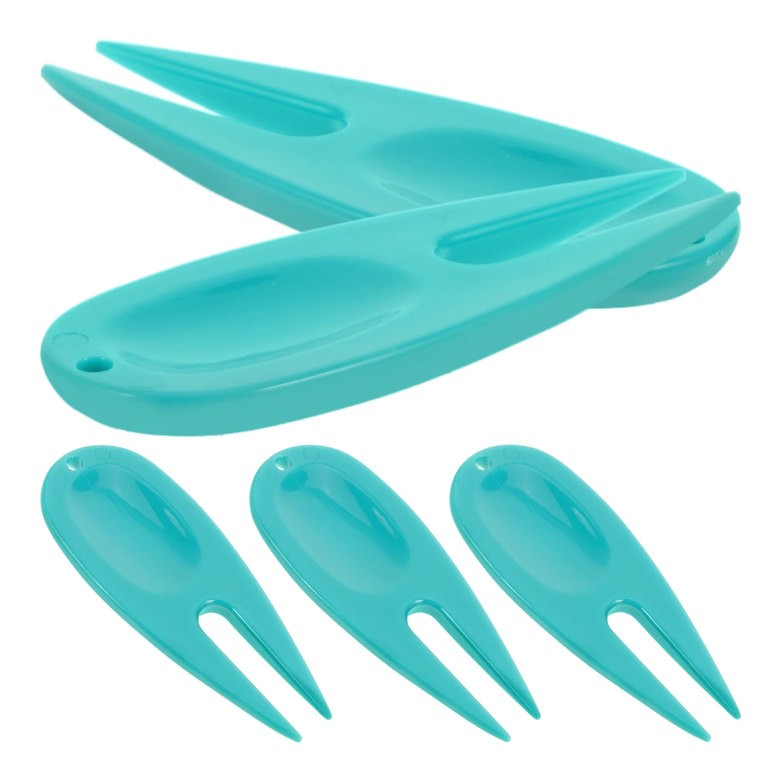 

5pcs Golf Green Repair Fork Plastic Divot Tool for Golfing Portable Ball Marker Lawn Fix Accessories Golfs Divot Fork Golfing