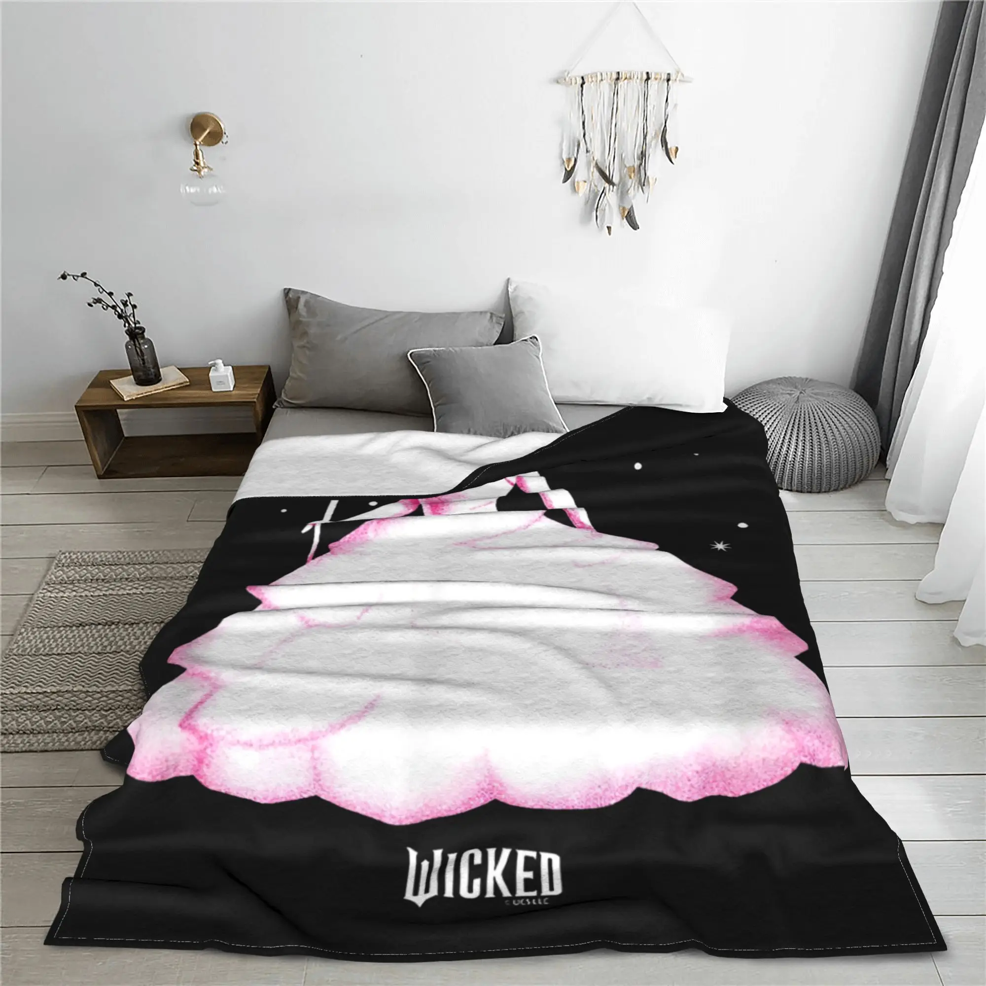 Wicked Glinda Tonal Pose Blankets Fleece Magic Movie Ultra-Soft Throw Blankets for Outdoor Bedding Quilt