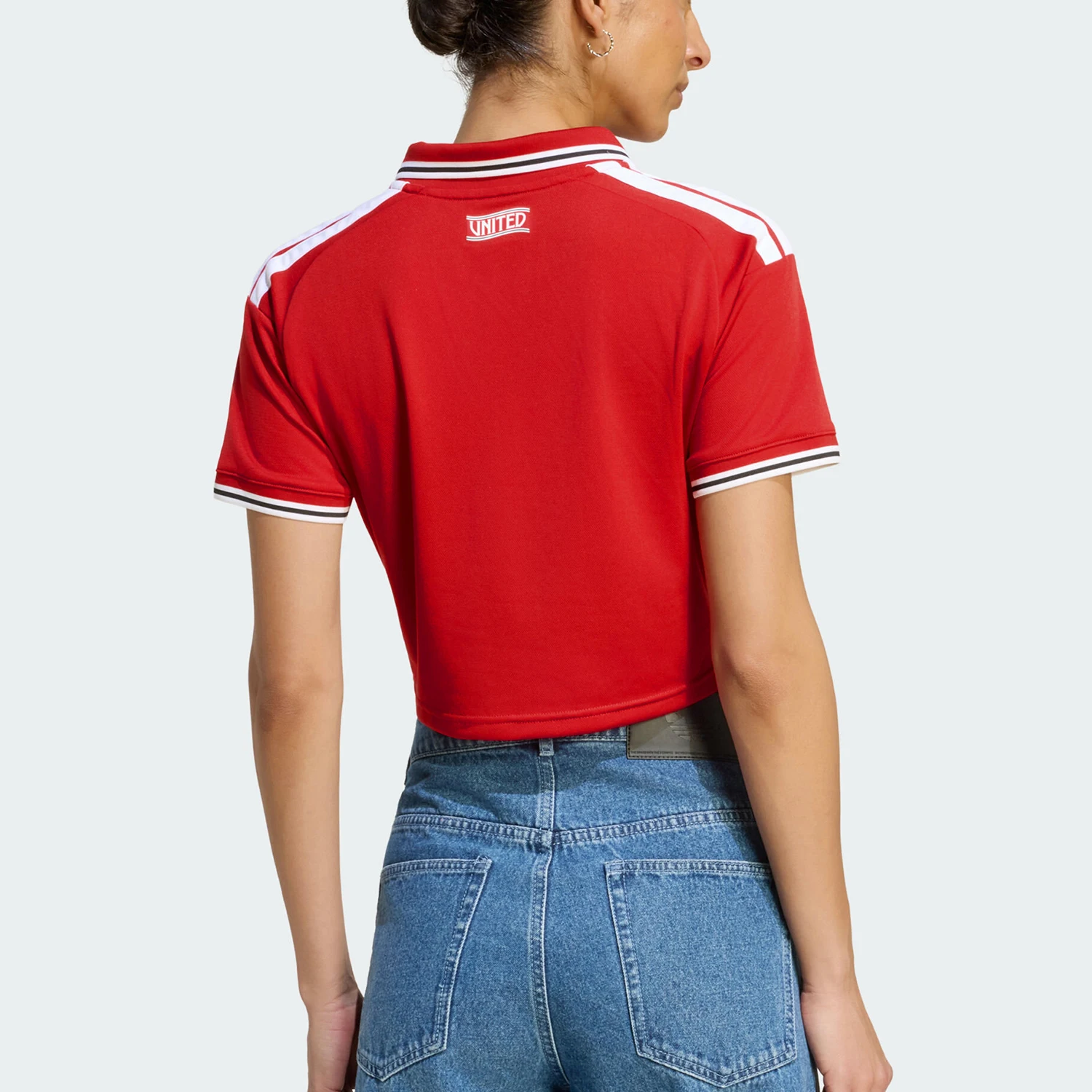 Adidas genuine new women's home fan version football short sleeved jersey KC4787