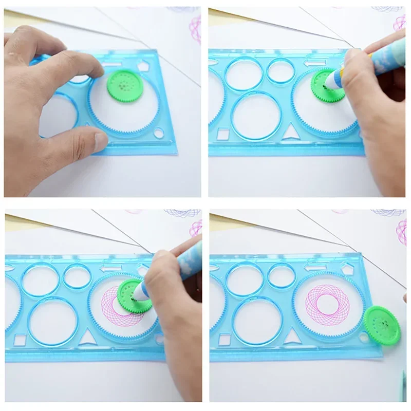 Geometrie Spirograph Tekening Sjablonen Set Schilderij Sjabloon Kunst Ambachten Creatief Kinderen Educatief Speelgoed Verscheidenheid aan Bloemen Liniaal