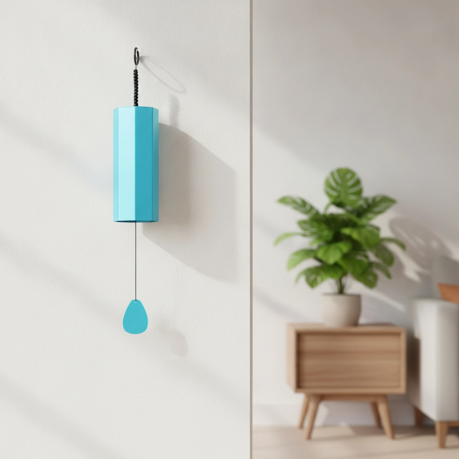 Metal Wind Chime Modern Wind Chime with Pendant Hanging Ornament Harmonious Decor Eye-Catching for Home Decorators, Balcony