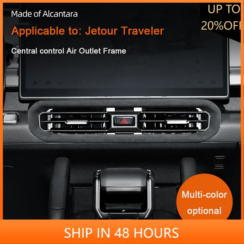 

NEW1 Alcantara Overlay For Chery JETOUR Traveler t2 Mountain Sea T2 2023 2024 2025 Center Control Air Conditioner Outlet Vent Fr