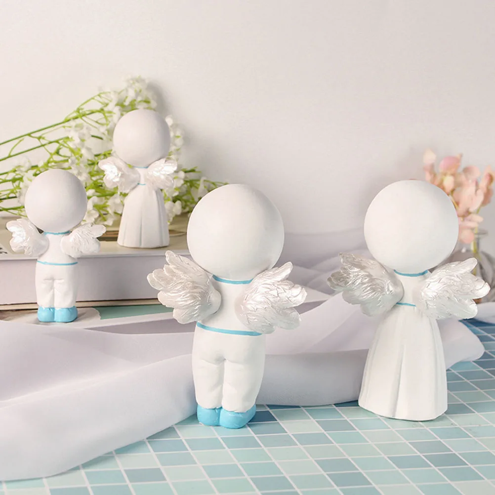 

White Angel nament Resin Home Decor Desktop Car Decorations Nurse Strong Fall Resistant Reliable Lifelike Appearance Long Use
