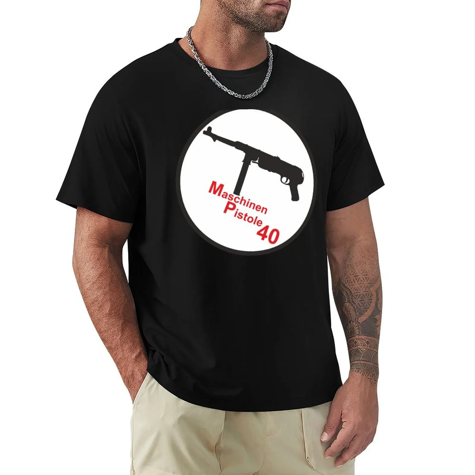 German MP-40 T-Shirt t shirts for man cotton T-Shirt