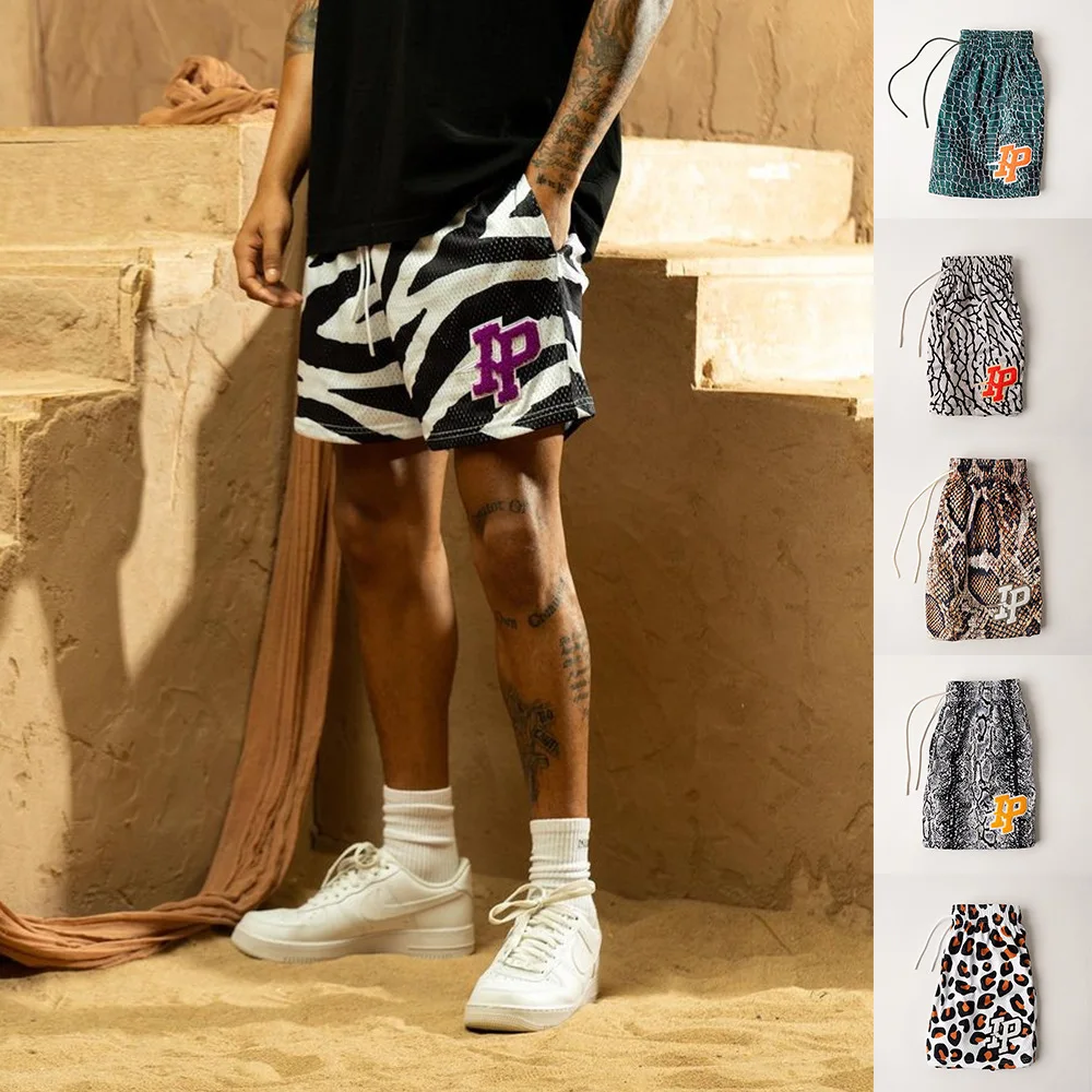 2025 NEW American Casual Shorts Men\'s Fitness Sports Basketball Running Quick Dry Summer Mesh Breathable Training Quarter Pants
