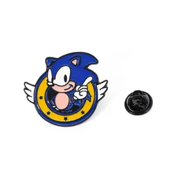 Ultrasonic Mouse Alloy Brooch Spiny Sonic Large Battle Switch Metal Badge Bag Pin