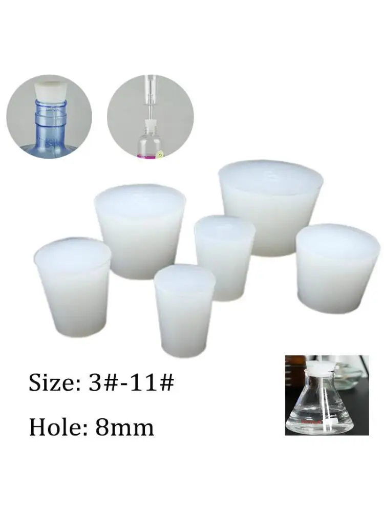 1pcs Silicone Plug Perforated Food Grade Rubber Stopper for Fermentation Barrel Airlock Valve Brew for Home Beer Brewing