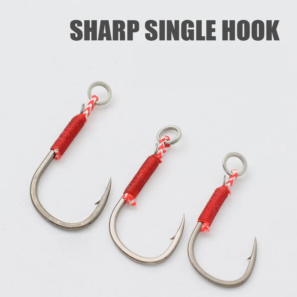 

Sea.Yolo 10 Sets Of BKK Hooks With Barbed Hooks Equipped With Iron Plate Hooks Manually Tied Military Fishhooks Lure Hook