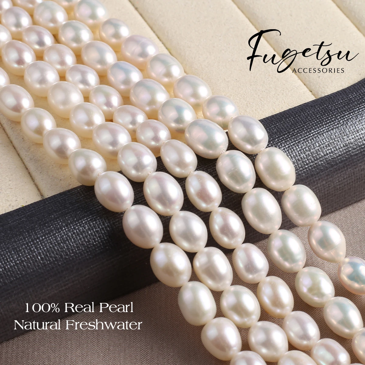 

AAAA 8-9mm High Quality Rice Shaped Pearls Natural Freshwater Pearls Spacer Beads for Jewelry Making DIY Necklace Accessories