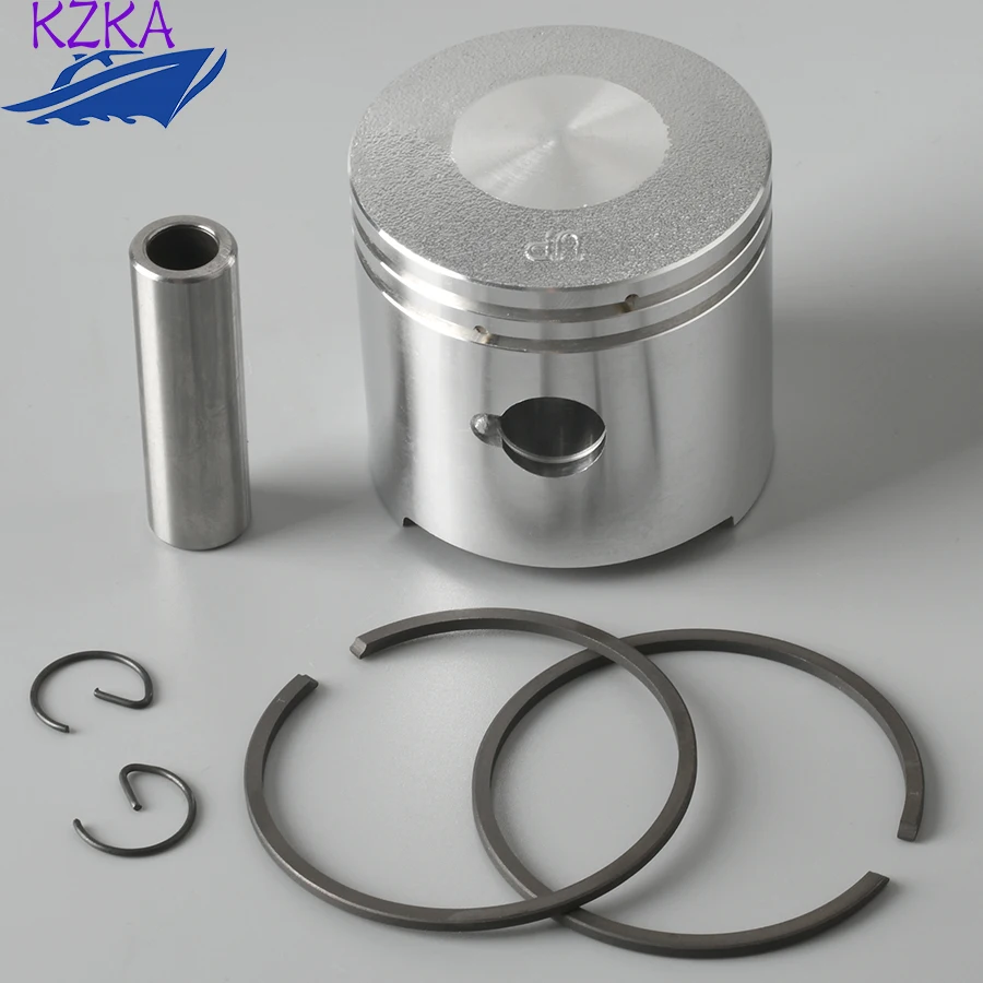 369-00001 Piston Set (Std) For TOHATSU 2 stroke Outboard Motor M5 5HP  with Clip and Pin 369-00001-0 351-00011-0 55MM