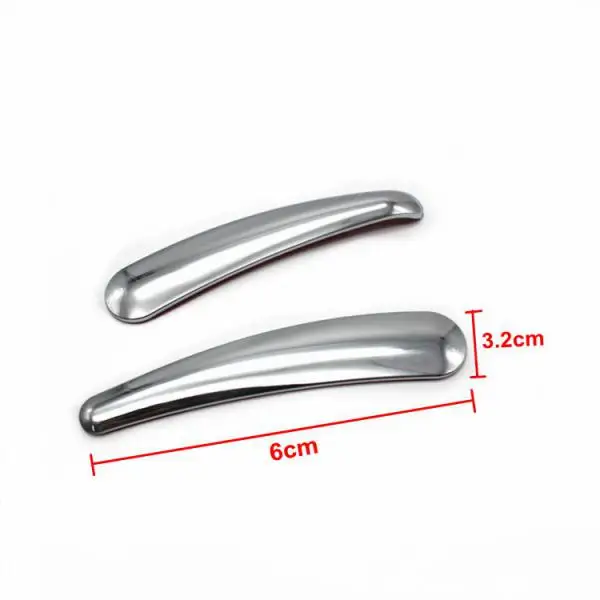 Swingarm Frame Inserts Chrome Contoured Curved Sticker Pair for Softail Applications 2008 to 2017