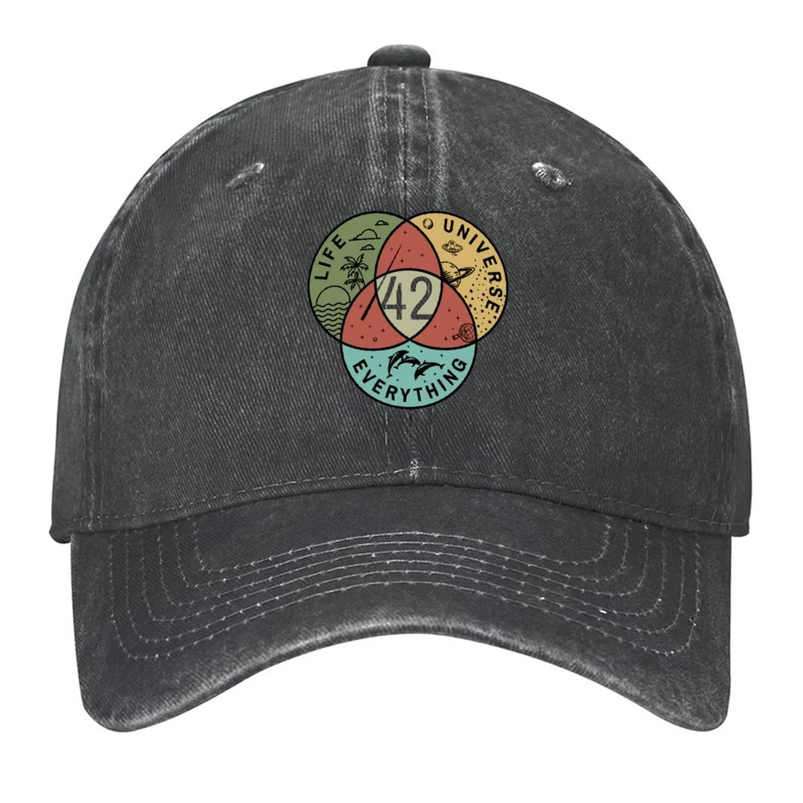 

Life The Universe And Everything, Venn Diagram Baseball Cap Hat men derby hat Gentleman Hat Women Caps Men's