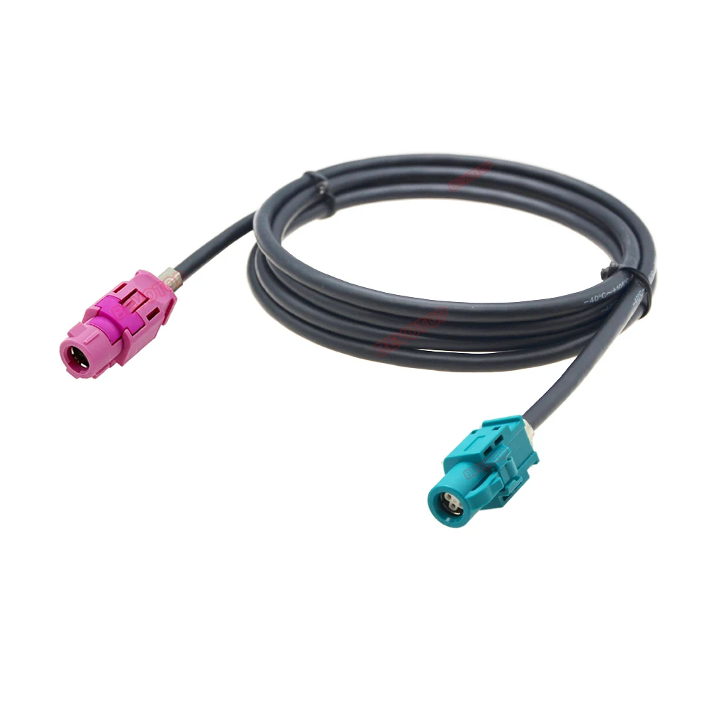 1PCS LVDS Video Line 4Pin HSD Pink H to Water Blue Z Female Jack for BMW NBT CIC Console Retrofit BEVOTOP Auto Video Cable Wire