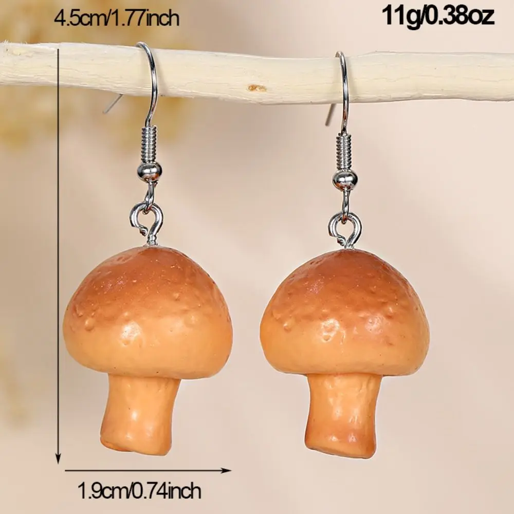 Bohemia Earrings Simulated Vegetable Dangle Earring Lettuce, Broccoli Cute Earrings Korean Style Alloy Mushroom Earrings Party