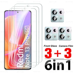 Redmy Note 13 Pro Global Case 6in1 HD Tempered Glass Screen Protector For Xiaomi Redmi Note13 13Pro 5G Note13Pro 4G Camera Film