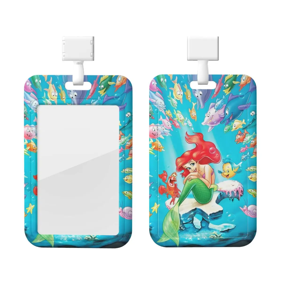 

Custom The Little Mermaid Card Badge Holder Card Holder Men Women Princess Ariel Neck Strap ID Credential Holder For Nurse