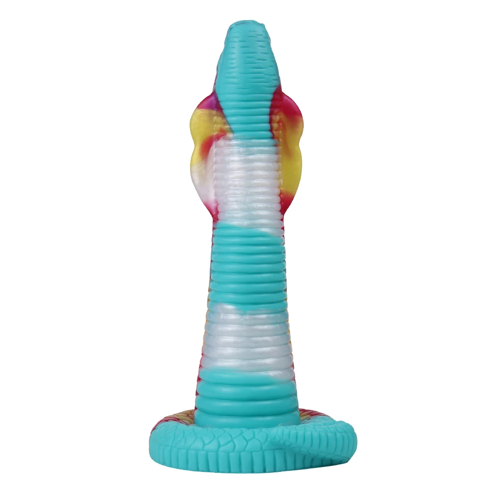 FAAK Lifelike Cobra Shape Giant Fantasy Snake Penis Huge Long Dildo Size S M L XL Soft Silicone Sex Toys For Women Men Anal Plug