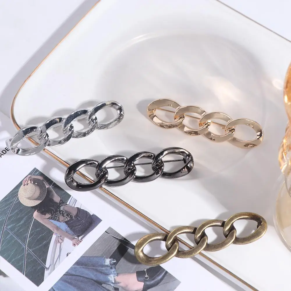 Alloy Pants Button Tightener Waist Buckle Button Clasps Jean Fit Tighten Buckles Adjustable Bronze Twist Chain Brooches Gift