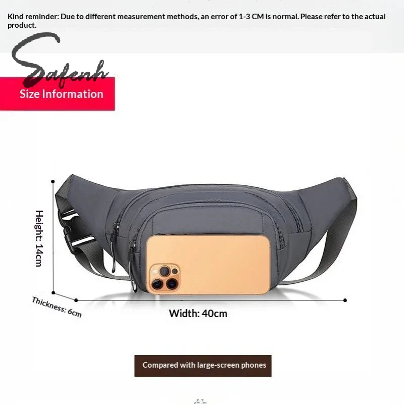 Men Canvas Fanny Waist Packs Unisex Fit Waistpack Mobile Sports Outdoor Running Anti Theft Ultra Thin Invisible Waist Bag 1PC