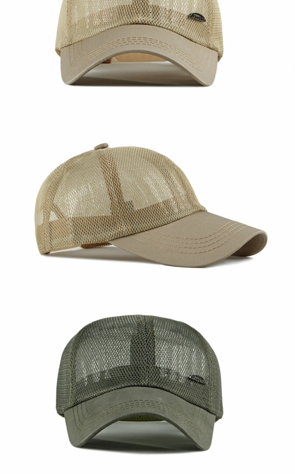 HT4757 Baseballkappe Frühling Sommer Sonnenkappen für Männer Frauen Atmungsaktive Trucker Mesh-Kappe Unisex Verstellbare 6-Panel Baseballmütze – Detail 5