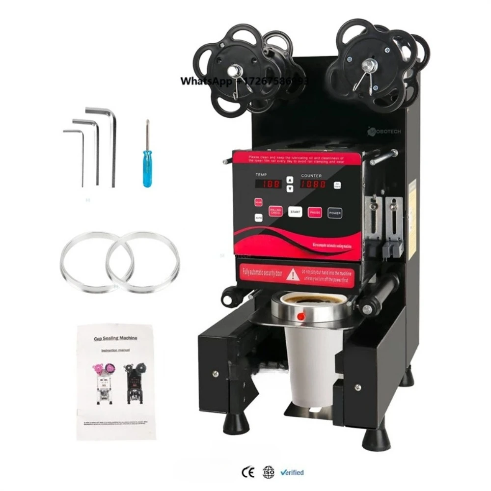 Automatic Bubble Tea Boba Cup Sealing Machine Plastic Cup Paper Cup Sealing Machine and Table Top Bubble Tea Sealer