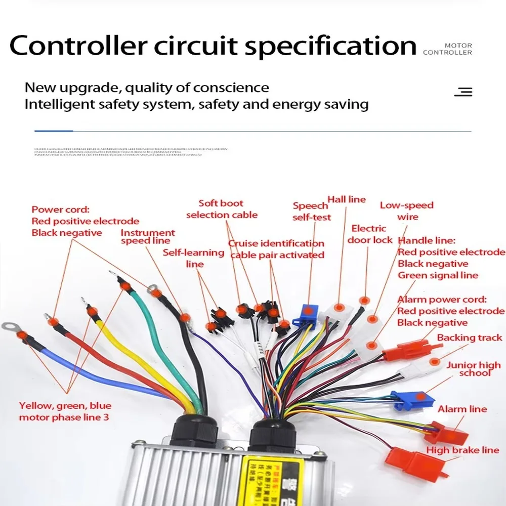 48V 60V 72V 1500W Electric Tricycle Rear Axle Motor DC Brushless Central Motor for Three-Wheel Four-Wheel Engineering