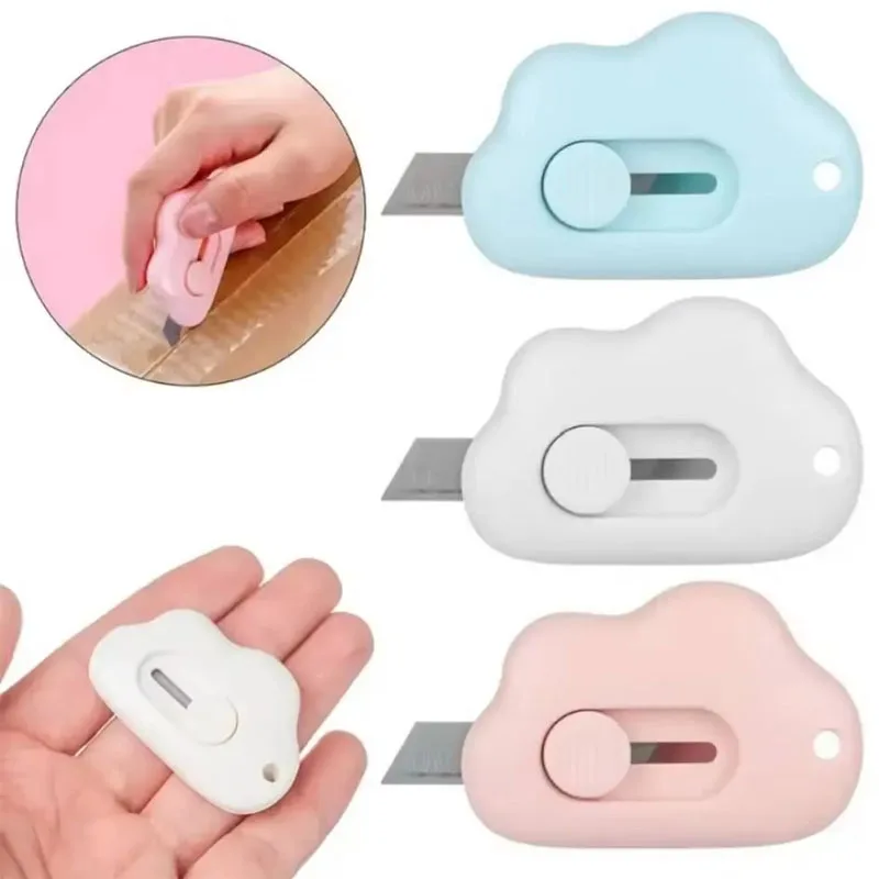 1-4pcs Cute Cloud Mini Portable Small Art Knife, Delivery Open Box Office Paper Cutting Art Knife