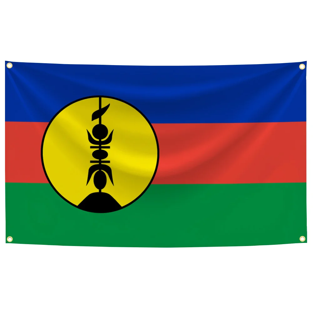 

90x150cm France Region New Caledonia Caledonie Flag Polyester Digital Printing Banner Wall Art Home Outdoor Decoration Tapestry