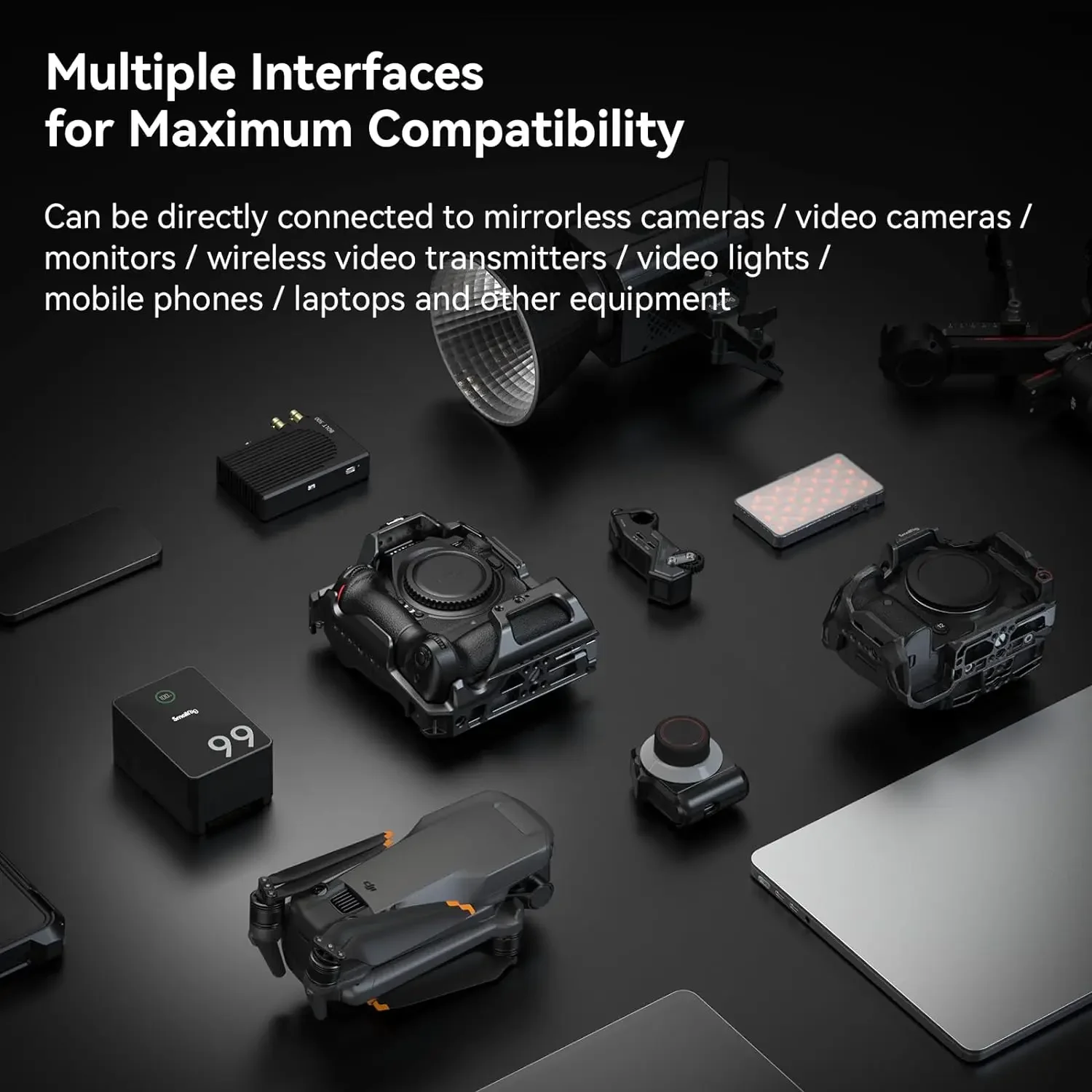 Nueva batería de montaje SMALLRIG-V VB99 Pro 6800mAh 99Wh 14,8 V soporte de batería de montaje en V USB-C cargador rápido para Monitor de cámara-4292