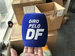 1 flocking microphone cover with logo microphone custom logo Windshield custom press handheld microphone windproof cotton