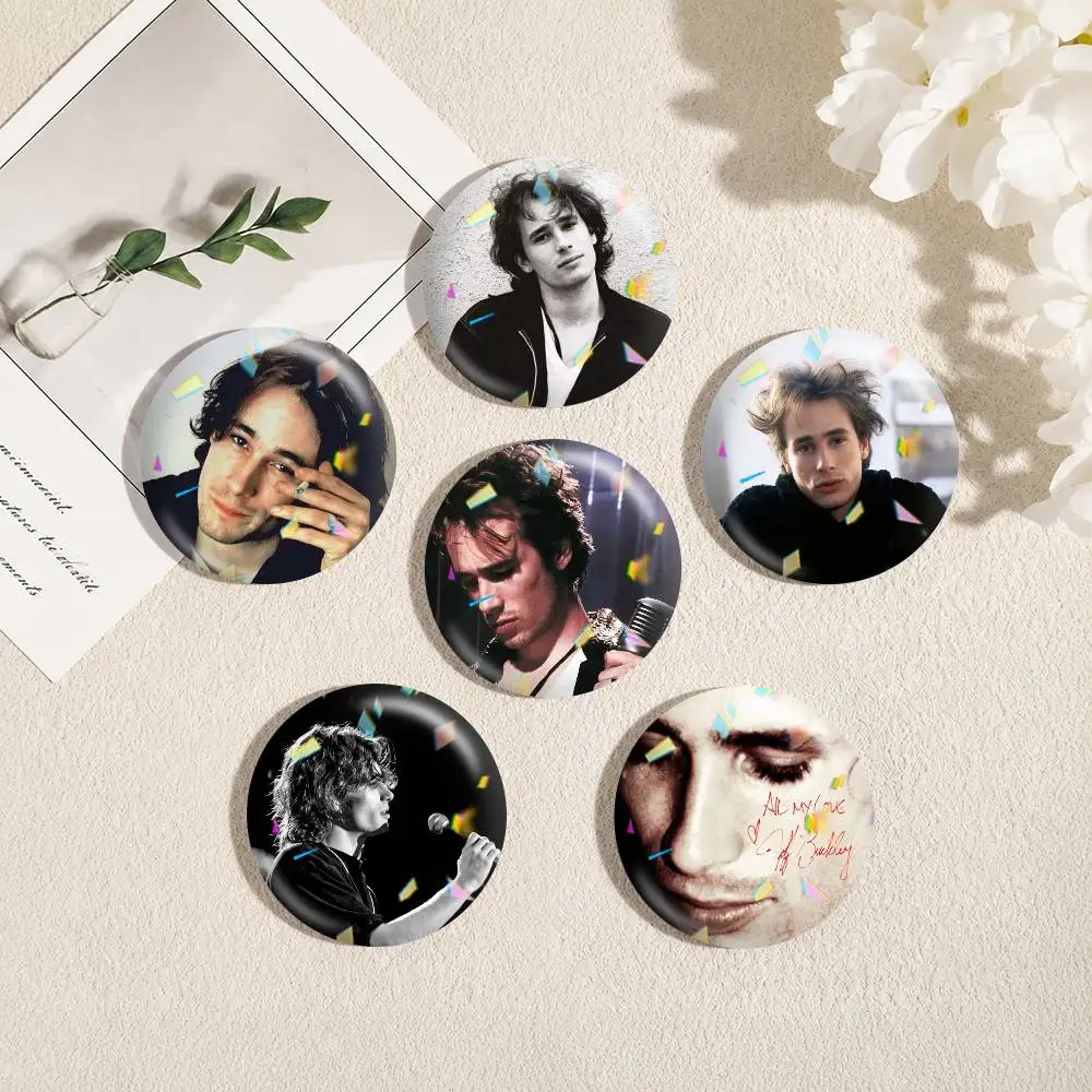 Singer J-Jeff B-Buckley  25mm 32mm 44mm 58mm 75mm Brooches Badges Pins for Accessories Gift