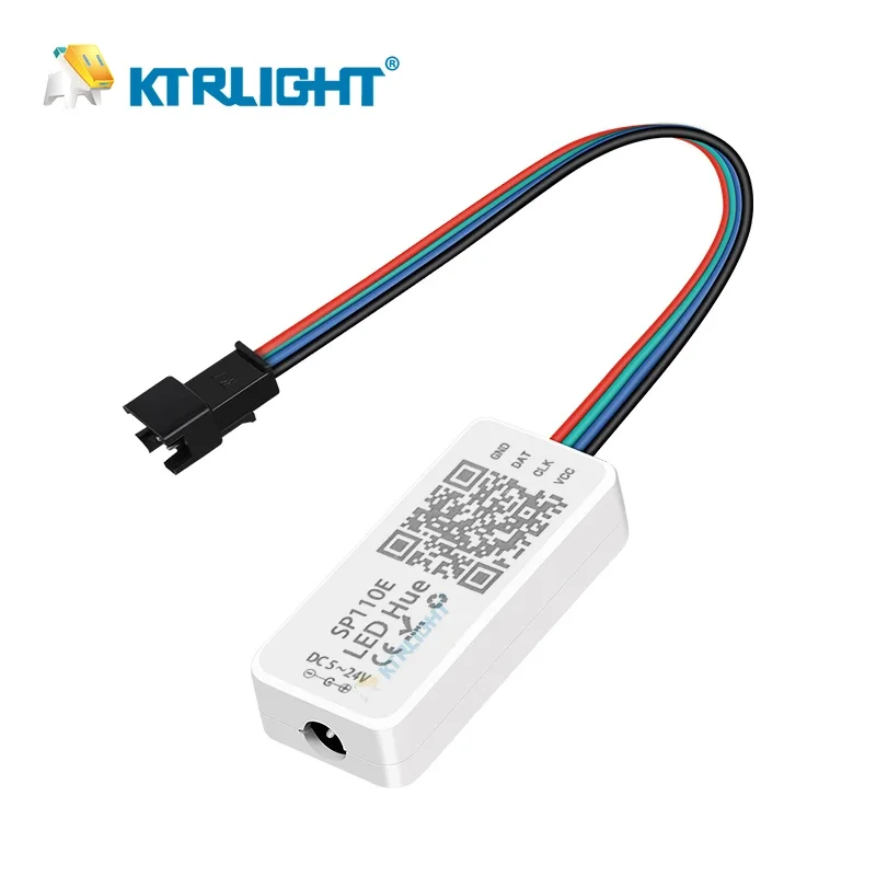 

Контроллер APP BT Pixel SP110E RGB для адресных светодиодных лент WS2811, WS2812B, WS2815, SK9822, APA102, диммер для управления с мобильного телефона
