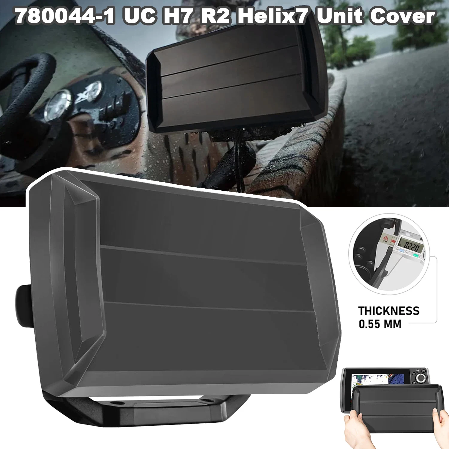 780044-1 UC H7 R2 Helix 7 Unit Cover Silicone Screen Protect Helix 7 Cover Compatible with Helix7 Series Fish Finder