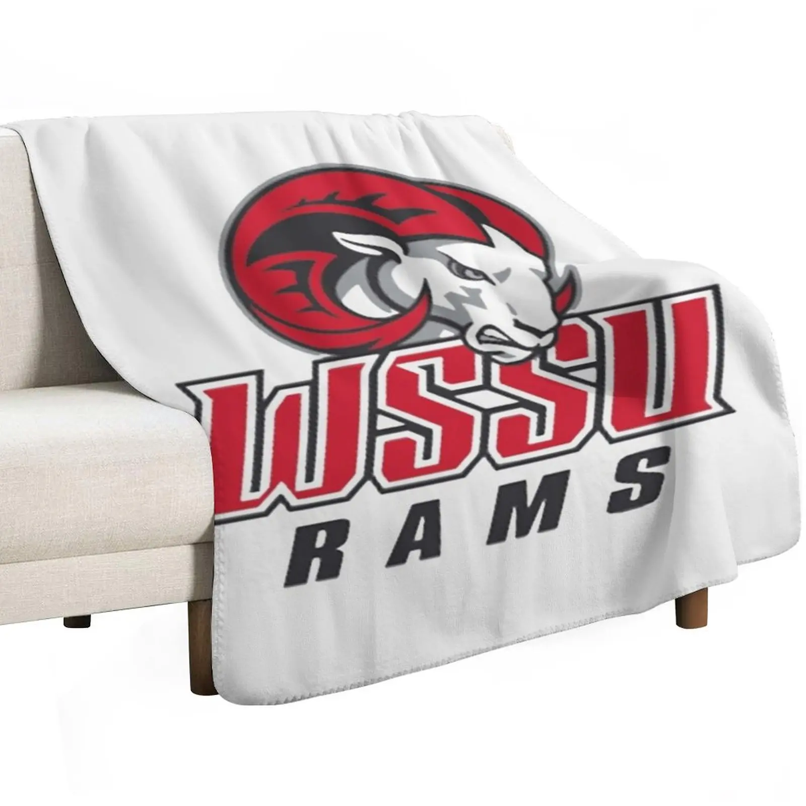 WSSU Rams Red T-Shirt Throw Blanket Warm Bed linens Thermals For Travel Picnic Extra Large Throw warm for winter Blankets