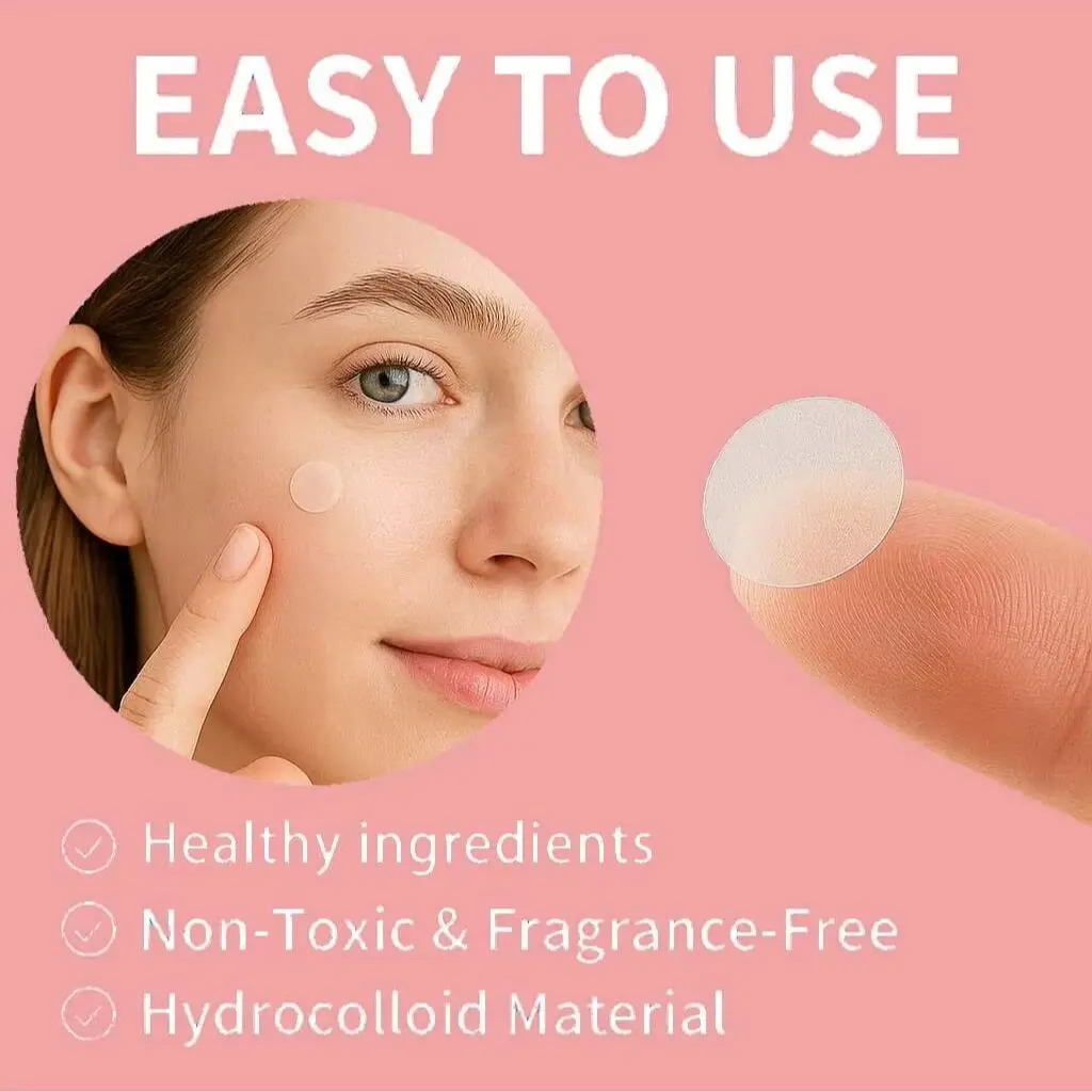 1080/720/360 قطعة/مجموعة من ملصق عيوب غطاء هيدروجيل - مقاوم للماء، لا طعم له، خالٍ من الجوهر، ويمكن استخدامه ليلاً ونهارًا